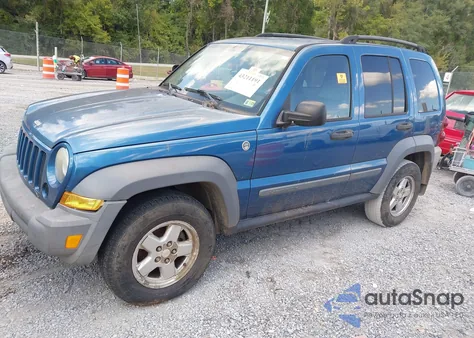 2006 Jeep Liberty Sport из США, поврежденный, VIN 1J8GL48K76W143612